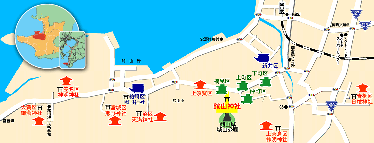 館山地区の地図