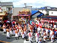 館山の祭り-山車と曳舟